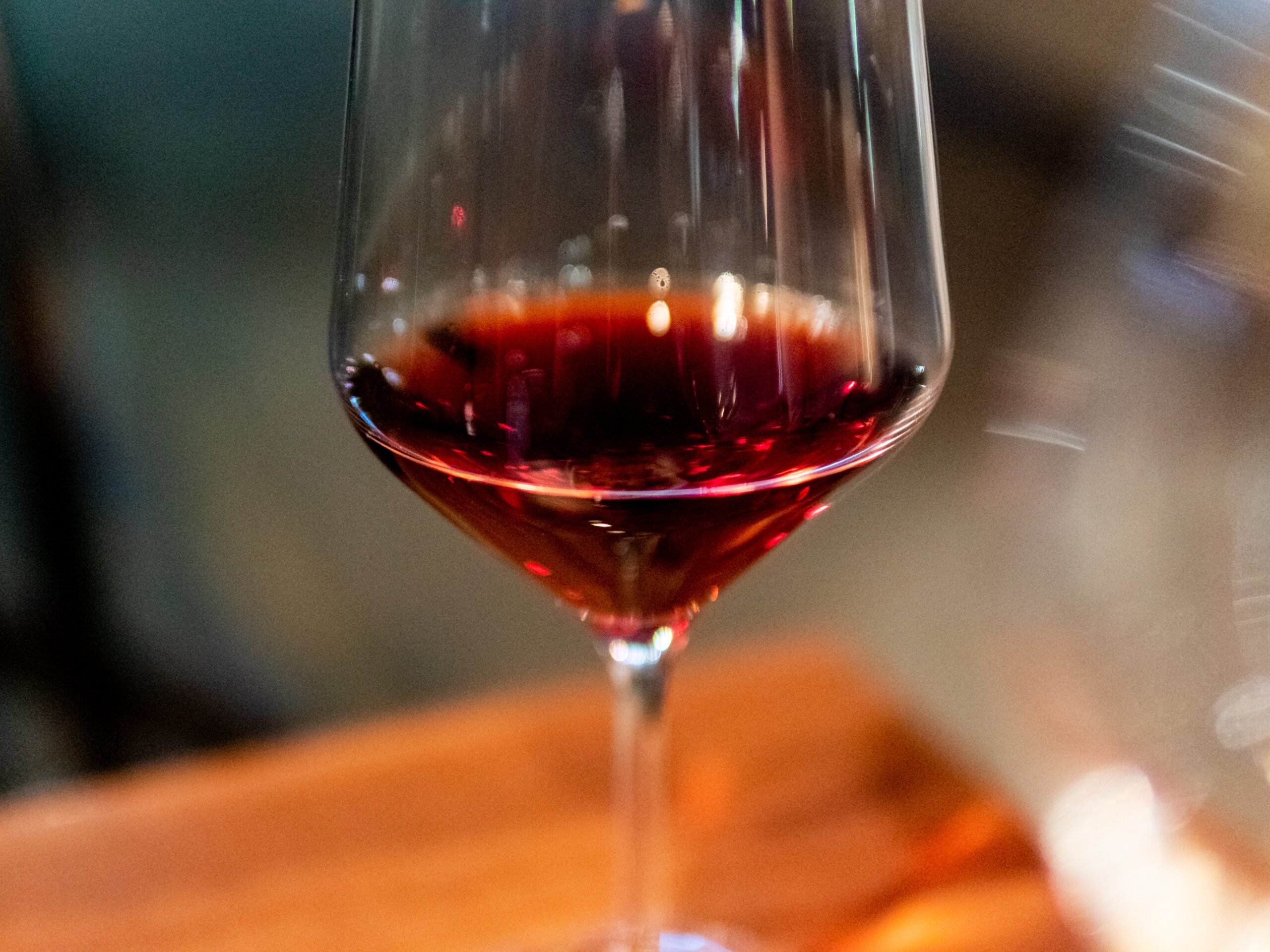 Wine glass with Pinot wine